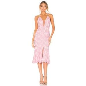 Revolve X By NBD Sandra Midi Dress Pink Size Small Sleeveless Party Spring Vaca